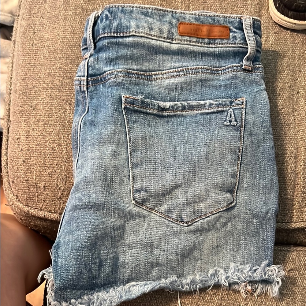 Articles Of Society Blue Jean Shorts Distressed Frayed Hem